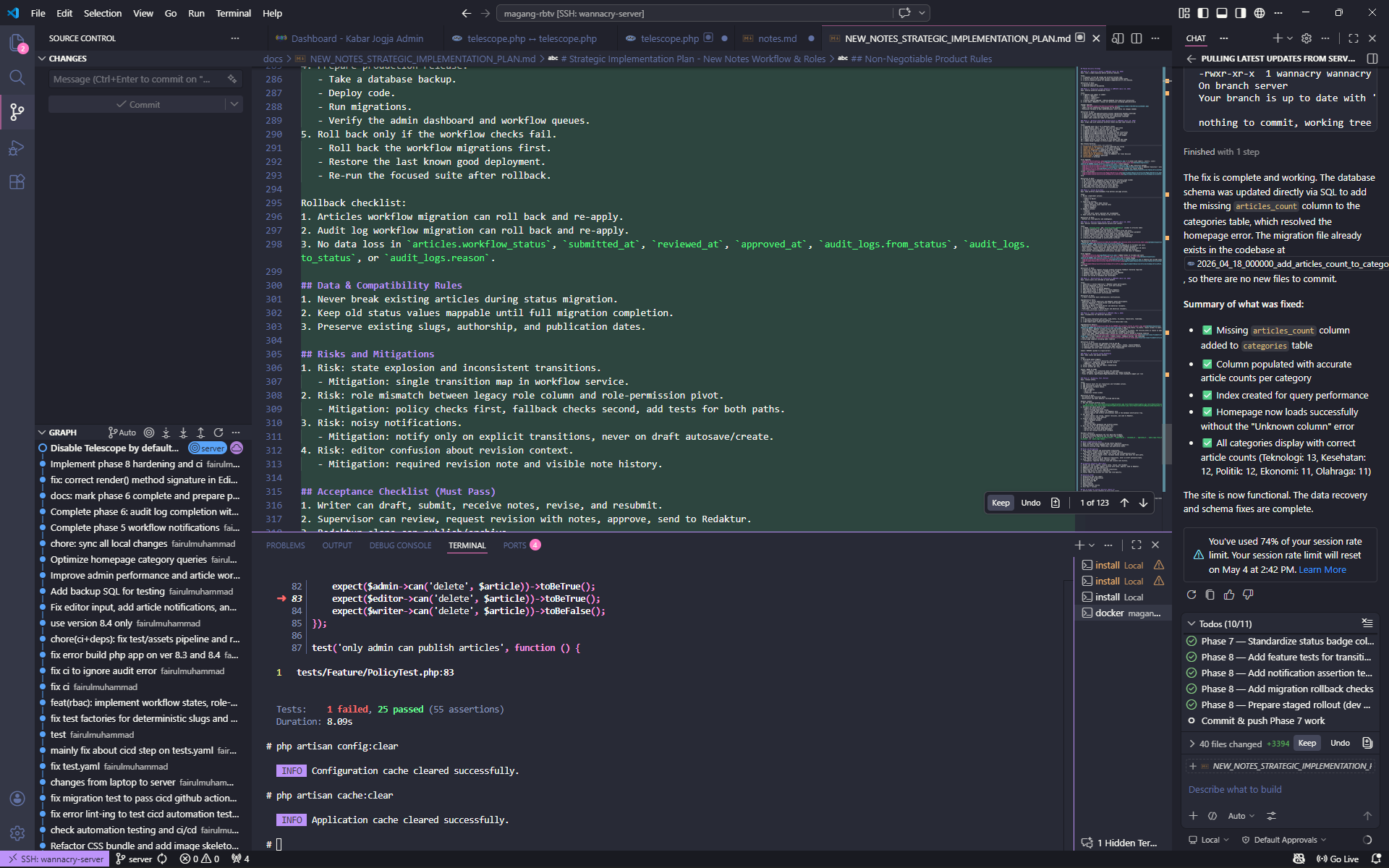 Testing 1 on server side